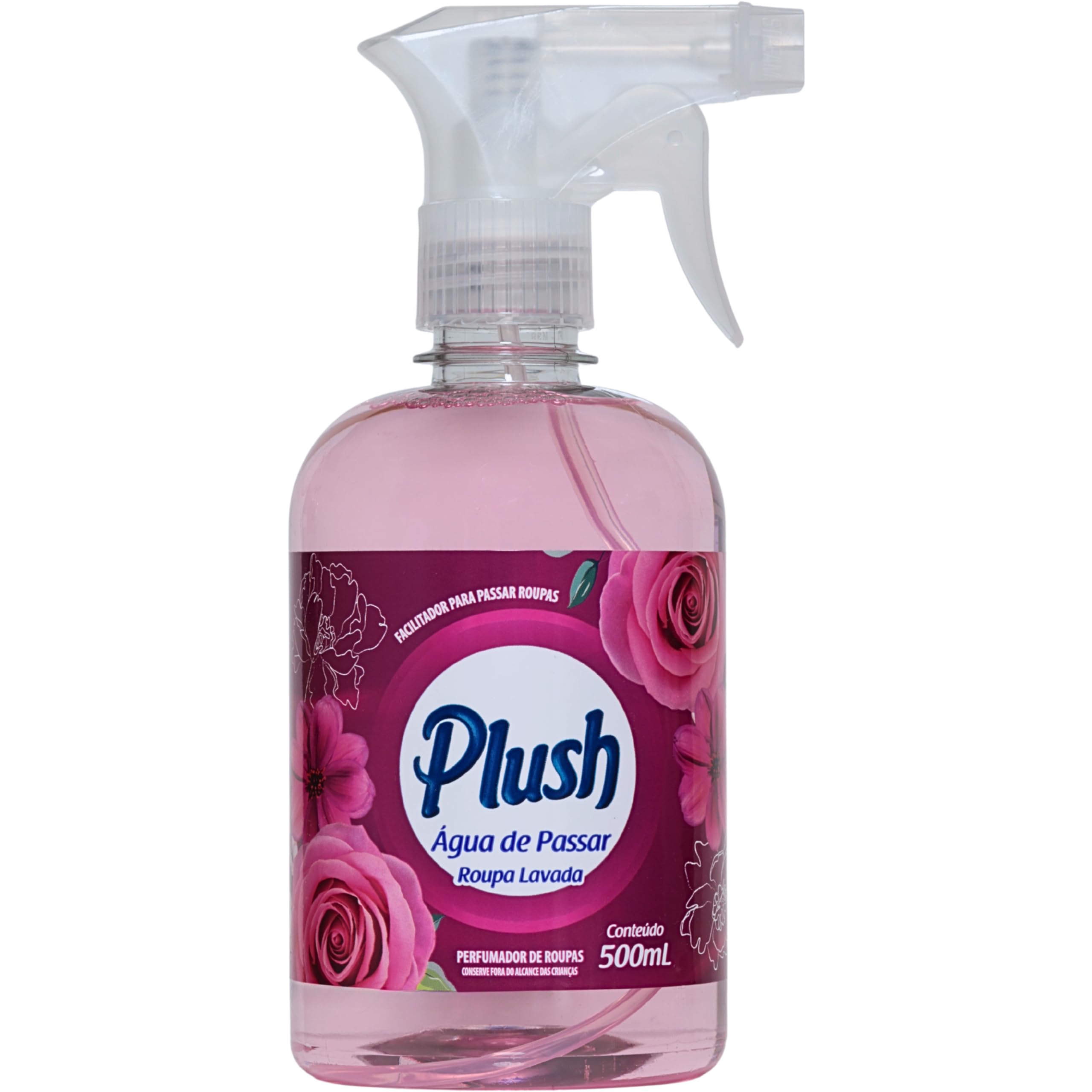 Água de Passar Roupas e Tecidos, Roupa Lavada, Plush, 500 ml, Azul